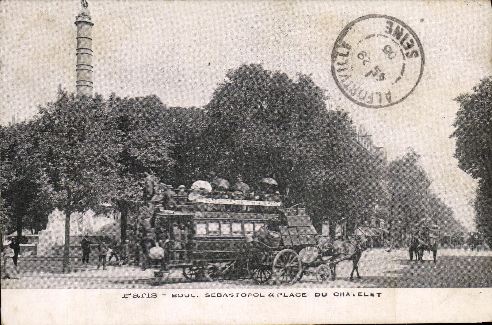 CPA Paris Boulevard Sebastopol Place du Chatelet