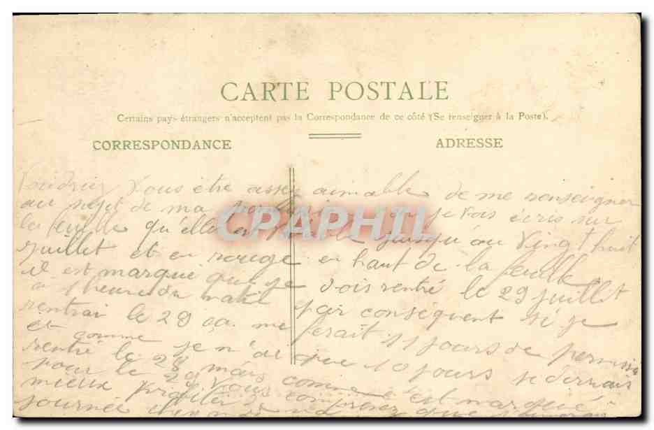 CPA Paris Boulevard St Denis — Verso