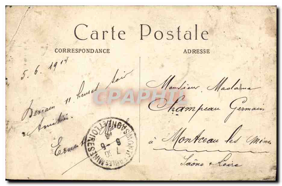 CPA Paris Eglise St Laurent — Verso