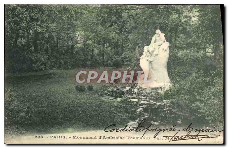 CPA Paris Monument d Ambroise Thomas au Parc Monceau