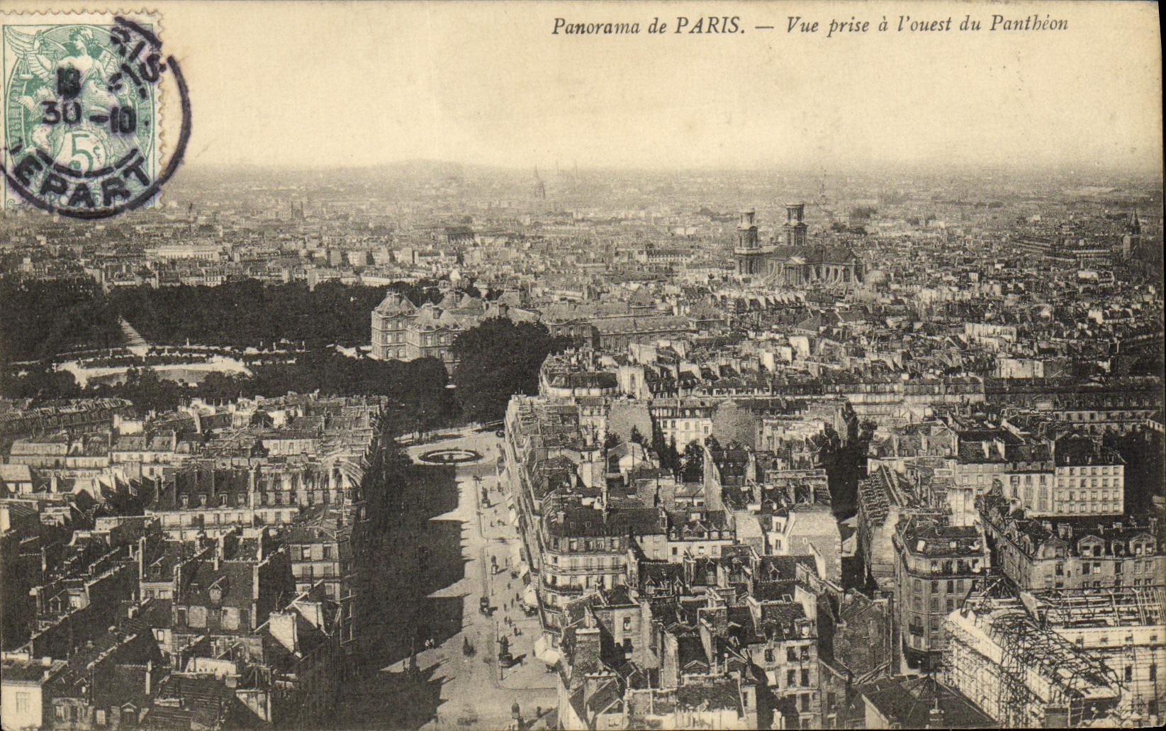 CPA Panorama de Paris Vue prise a l ouest du Pantheon