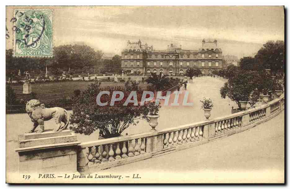 CPA Paris Le Jardin du Luxembourg Lion