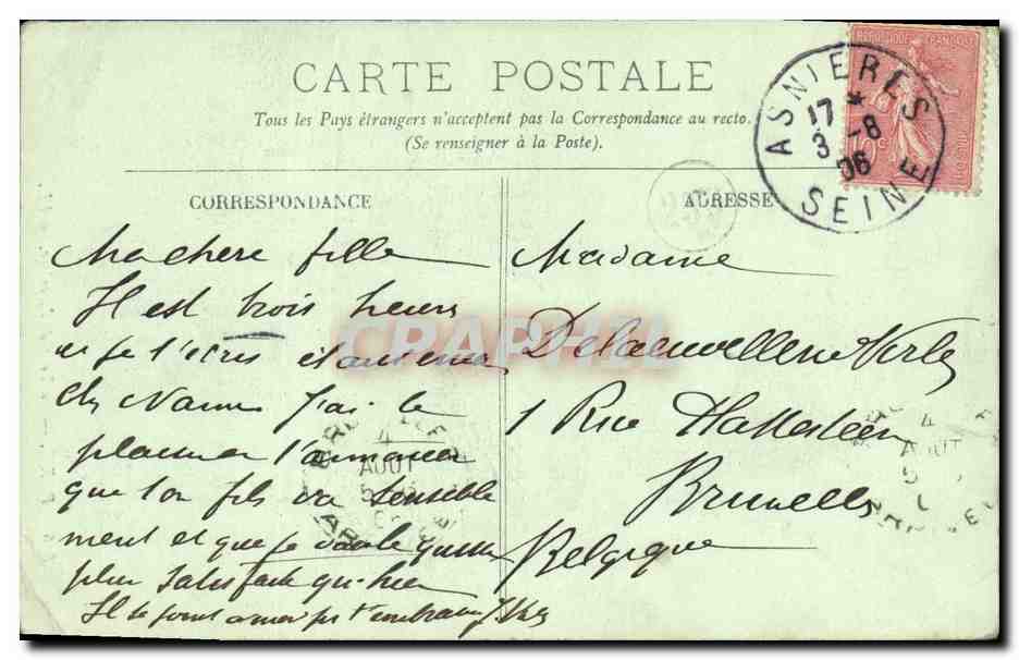 Paris — La Tour de l'Horloge — LL. n° 806 — Rückseite