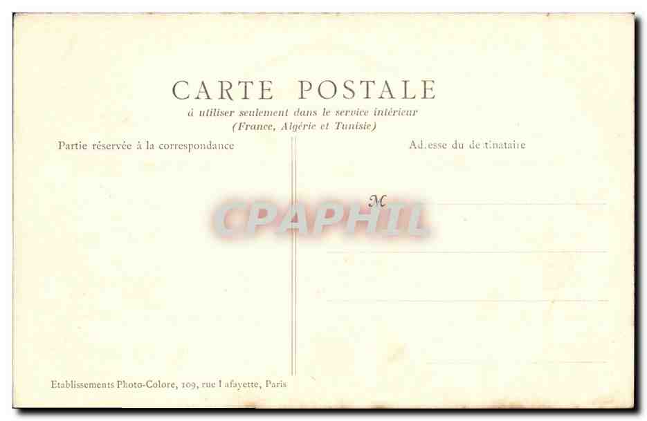 CPA Paris Conservatiore National des Arts et Metiers — Rückseite