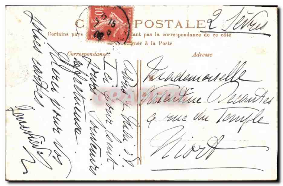 CPA Paris La Place St Sulpice — Verso