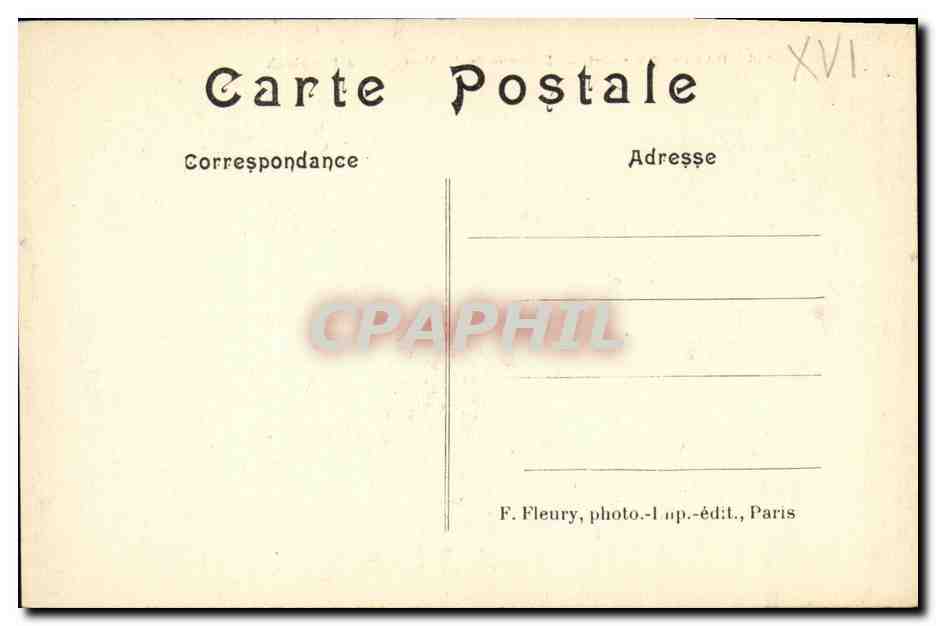 CPA Paris Kiosque de la Musique du Ranelagh — Rückseite