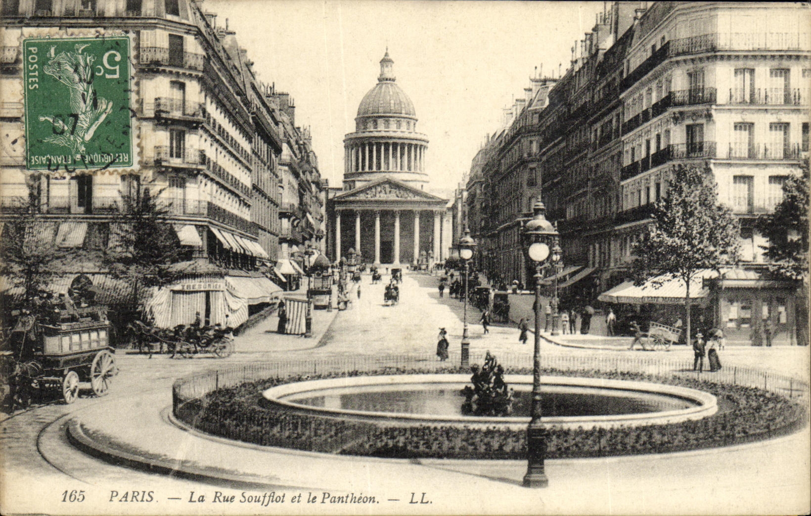 CPA Paris Le Rue Soufflot et le Pantheon