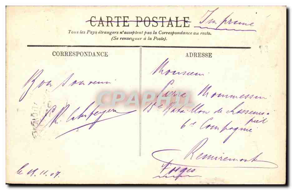 CPA Paris Le Rue Soufflot et le Pantheon — Rückseite