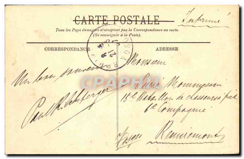 CPA Paris L Arc de Triomphe et les Champs Elysees — Rückseite