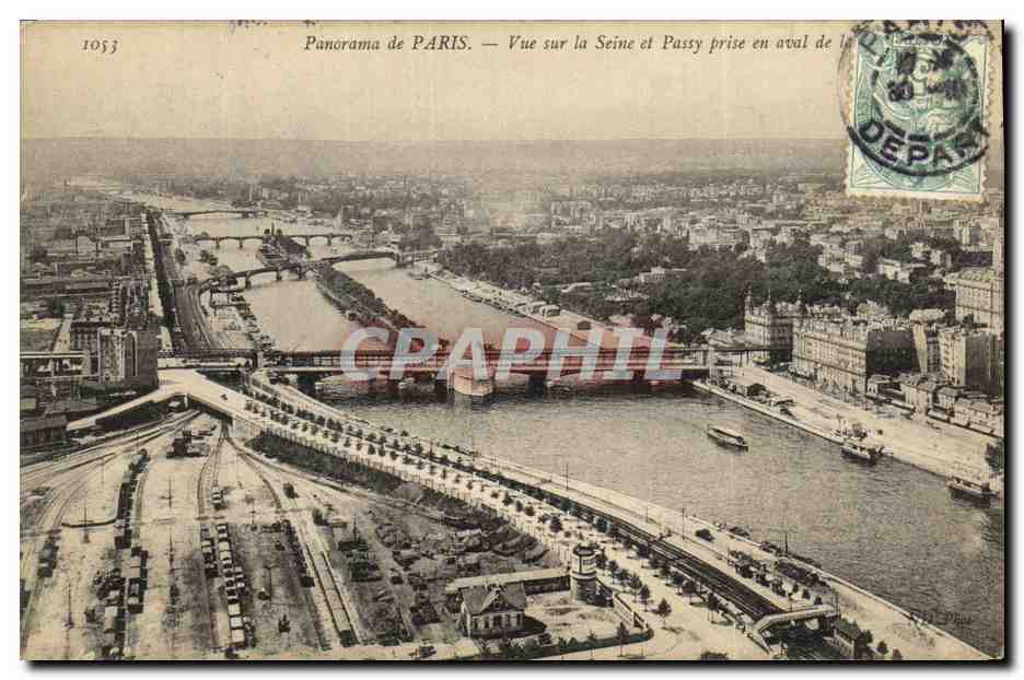 CPA Panorama de Paris Vue sur la Seine et Passy en aval