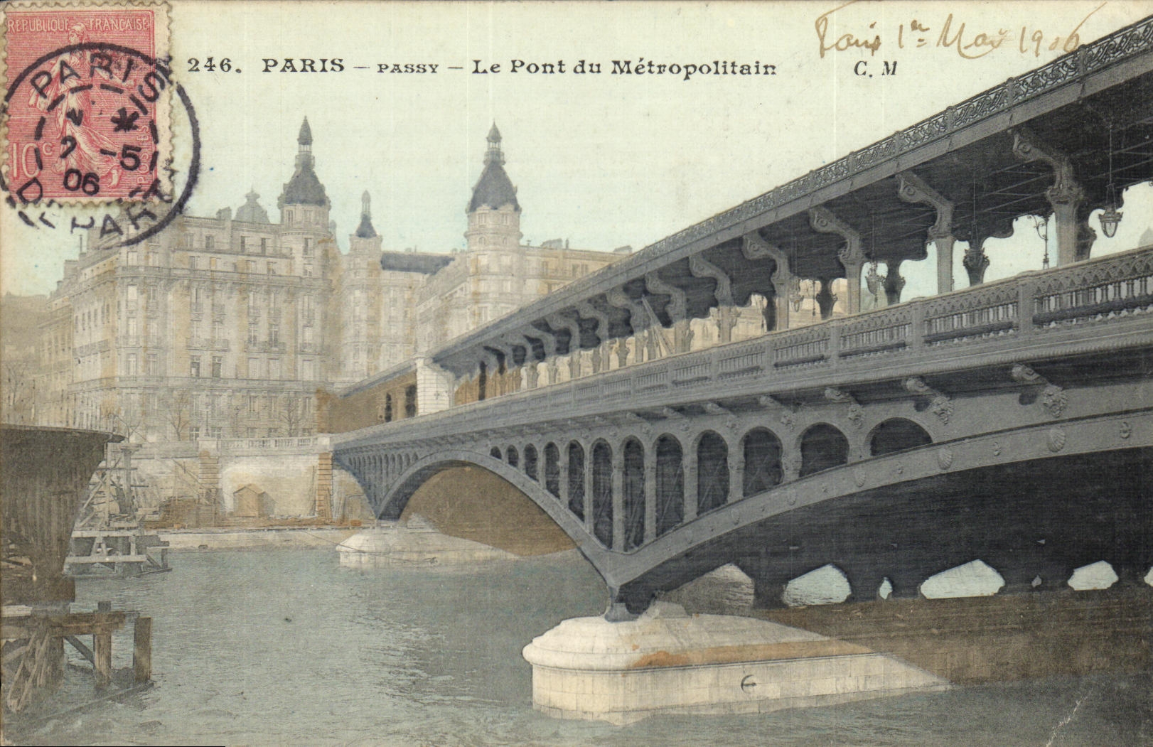 CPA Paris Passy Le Pont du Metropolitain Metro