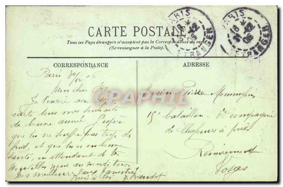 CPA Paris Le Pont d Iena et le Trocadero — Rückseite