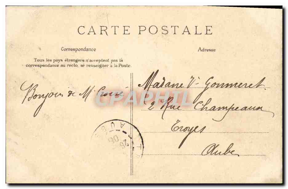 CPA Paris Avenue de l Opera — Rückseite