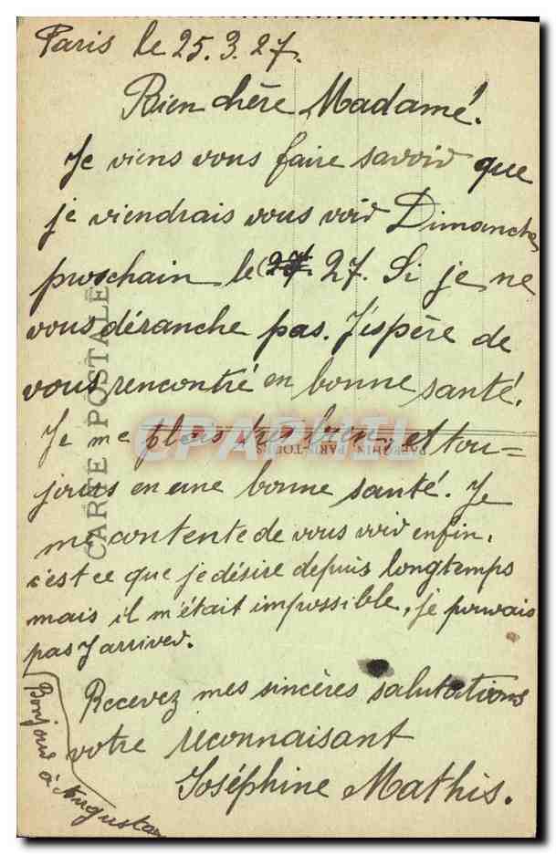 CPA Paris Le Boulevard et la Porte Saint Denis Automobile Taxi — Verso