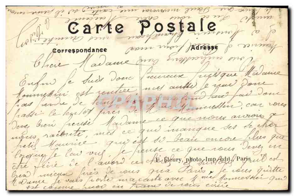 CPA Paris La Mairie Place Jules Joffrin L eglise Notre Dame de Clignancourt — Rückseite