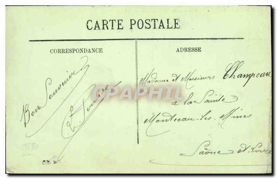 CPA Paris La Place de la Concorde et la Seine Peniche — Rückseite