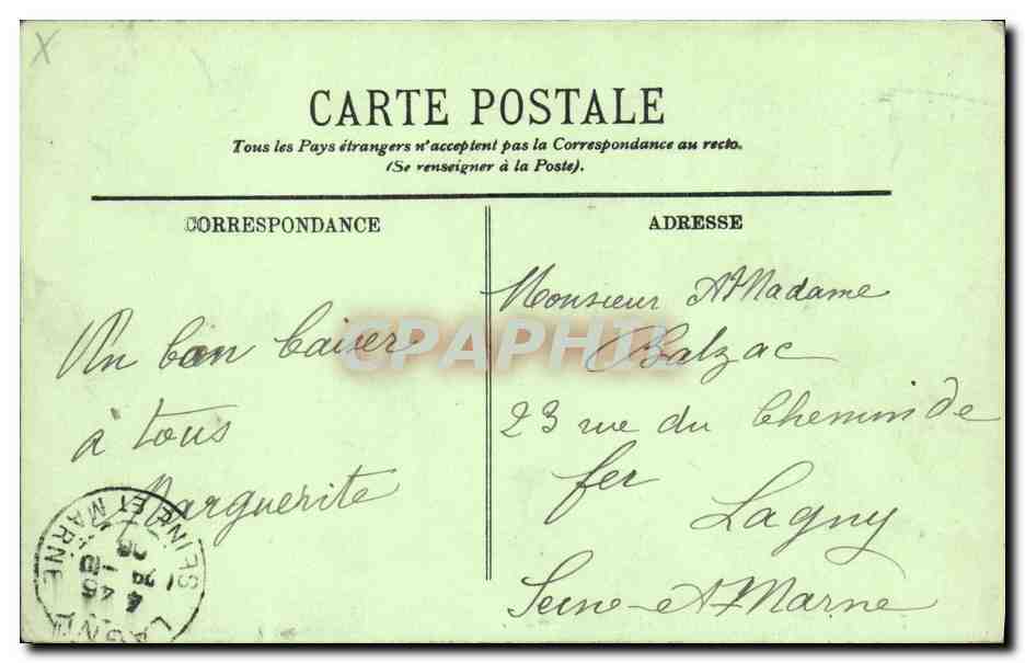 CPA Paris Saint Sulpice et la Place — Verso