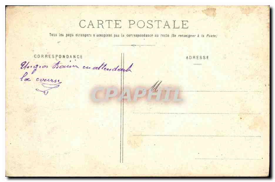 CPA Paris Les Tribunes de Longchamp Hippisme Chevaux Cheval — Rückseite