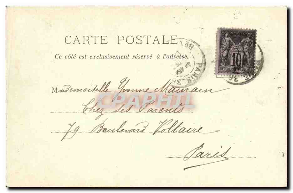 CPA Paris Quai de l Horloge — Rückseite
