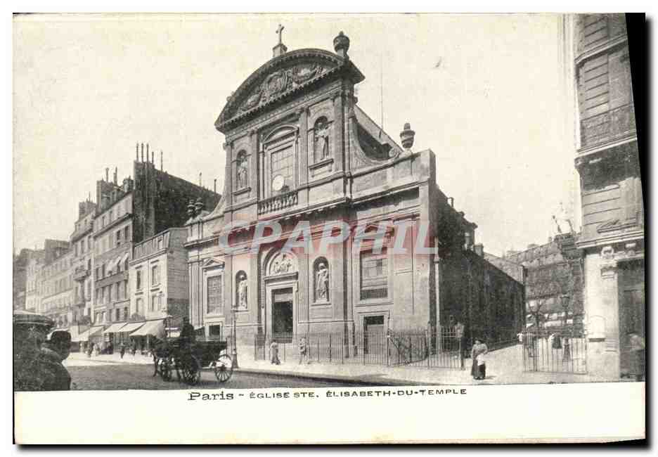 CPA Paris Eglise Ste Elisabeth du Temple