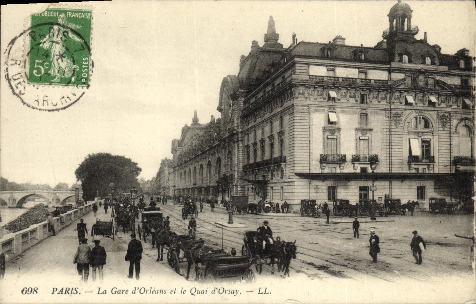 CPA Paris La Gare d Orleans et le Quai d Orsay