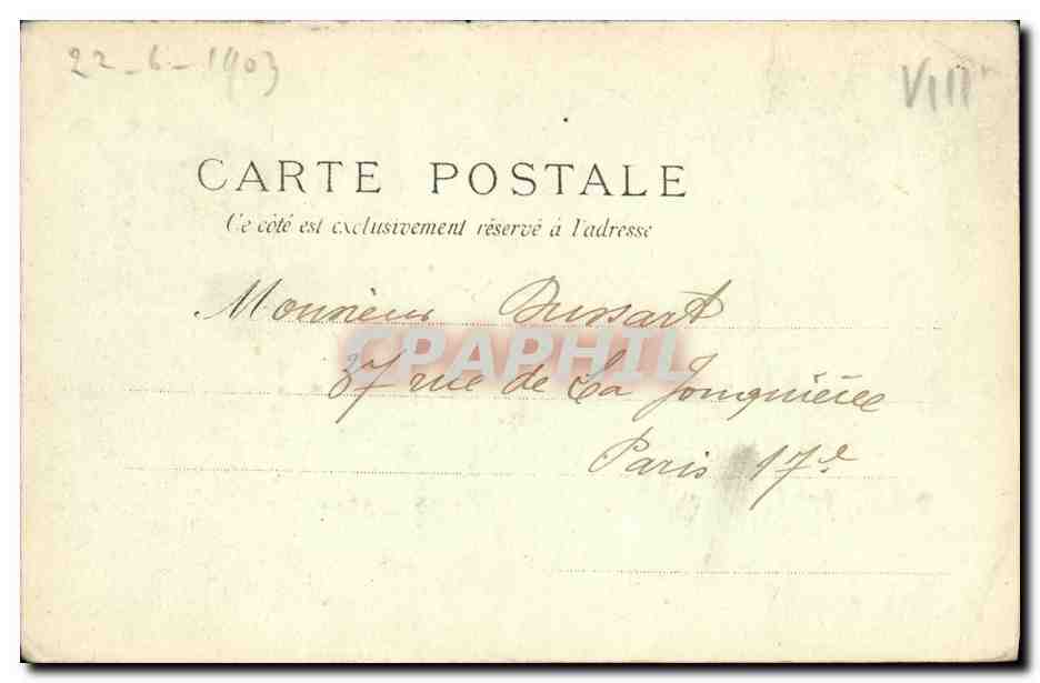 CPA Paris La Rue du Havre — Rückseite