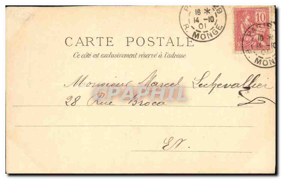 CPA Paris Lion de Belfort — Rückseite