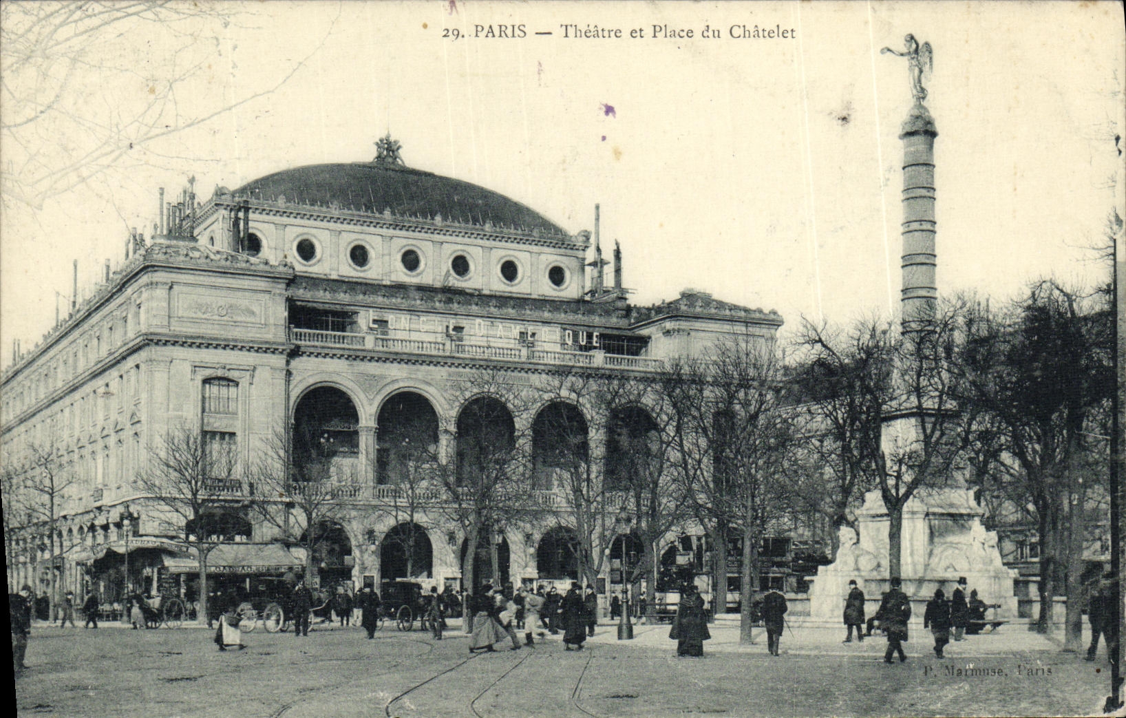 CPA Paris Theatre et Place en Chatelet