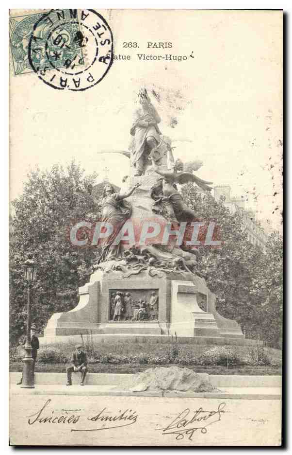 CPA Paris Statue Victor Hugo