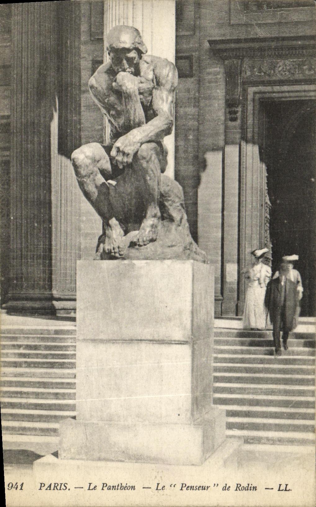 CPA Paris Le Pantheon Le Penseur de Rodin