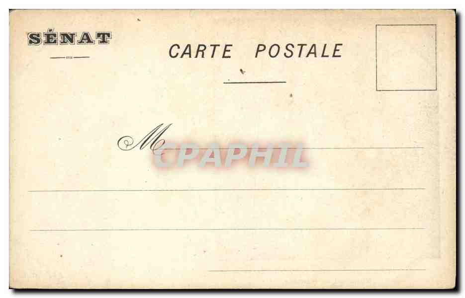 CPA Paris Jardin du Luxembourg Monument de Watteau senat — Verso