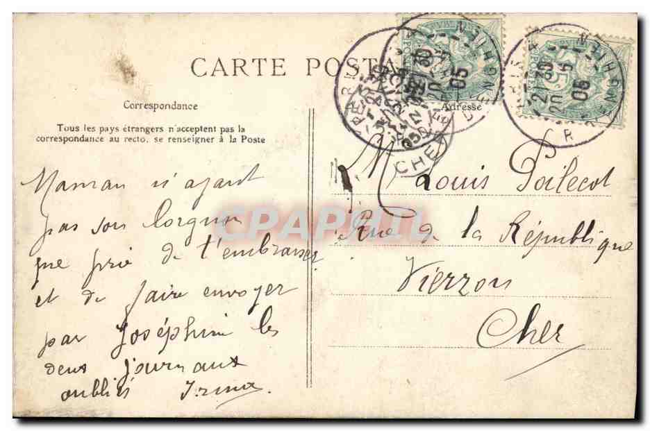 CPA Paris lle de la Cite Notre Dame — Rückseite