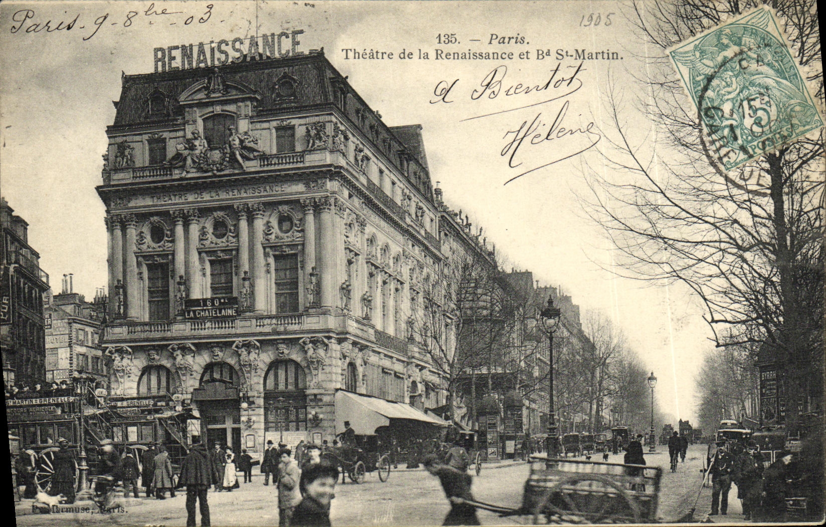 CPA Paris Theatre de la Renaissance et B St Martin