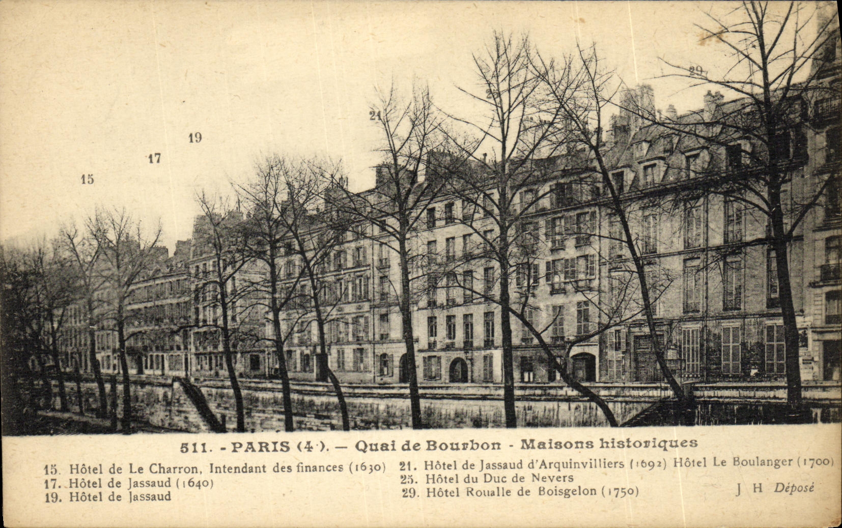 CPA Paris Quai de Bourbon Maisons historiques