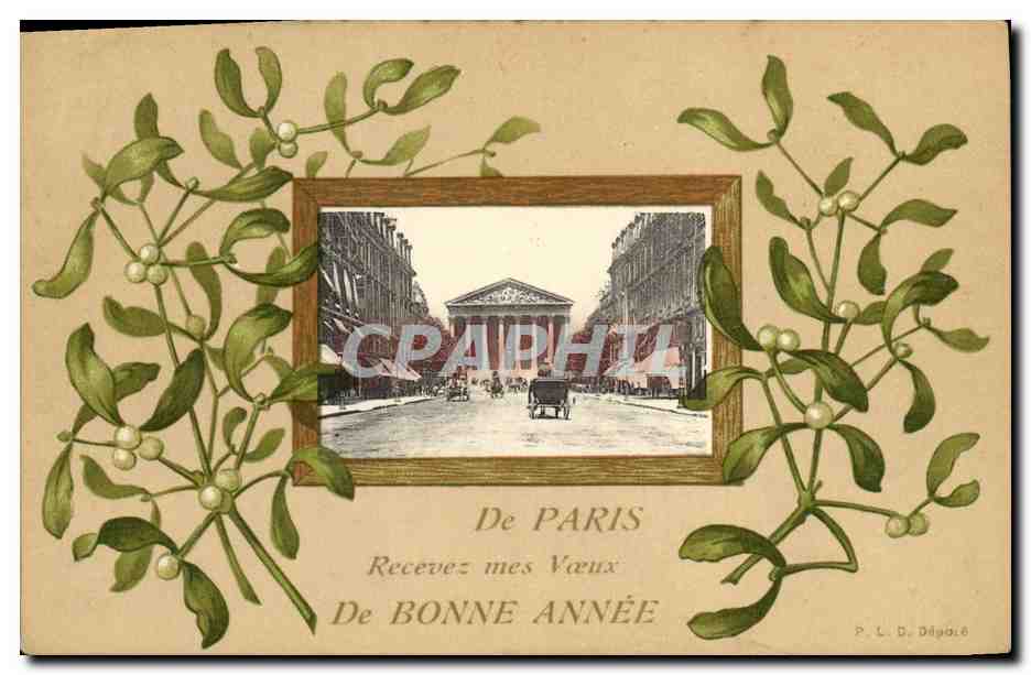 CPA De Paris Recevez mes Voeux de Bonne Annee Madeleine