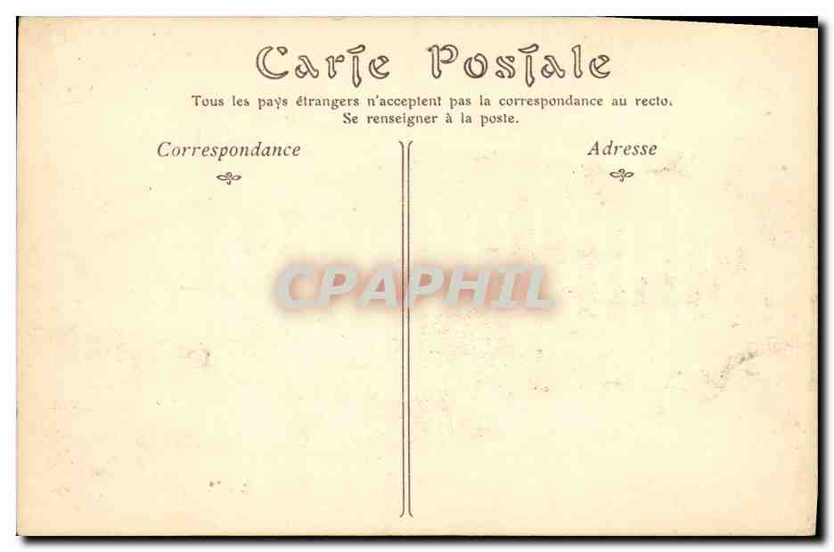 CPA Paris Le Palais de la Bourse — Rückseite