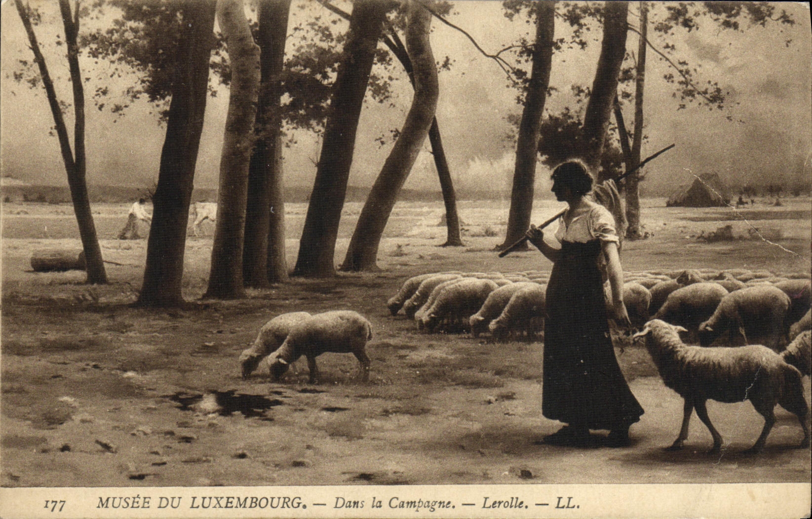 CPA Musee du Luxembourg Dans la Campagne Lerolle Moutons 