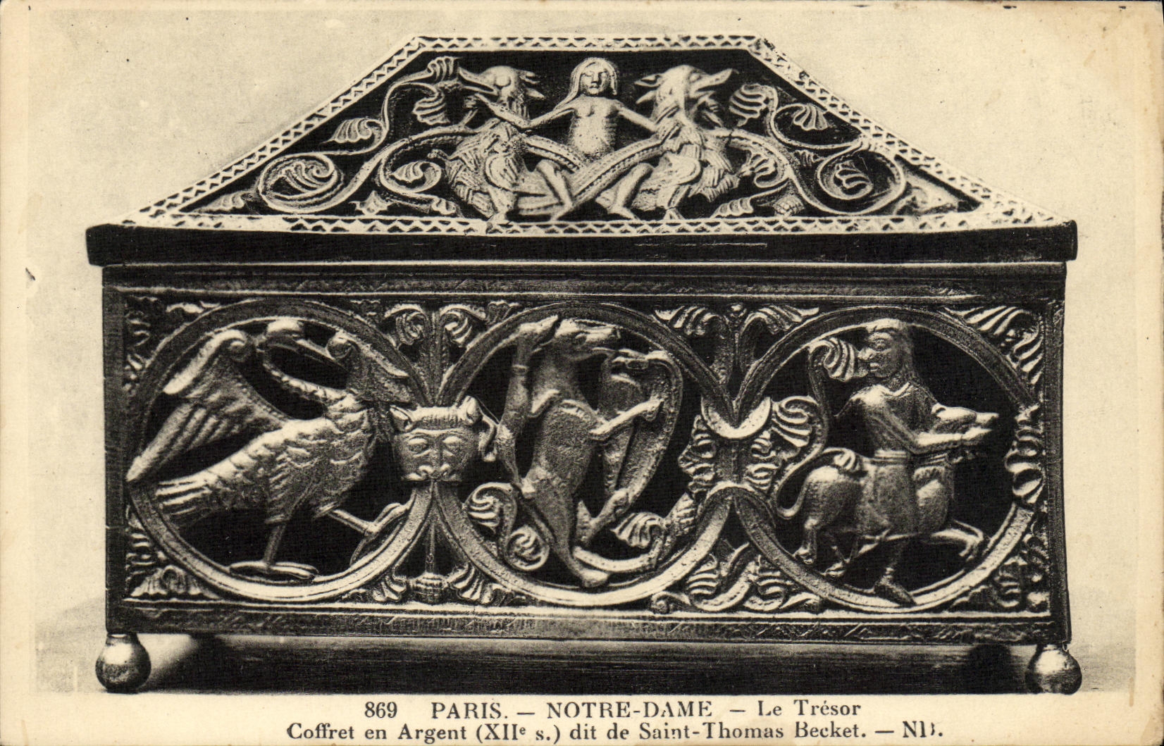 CPA Paris Eglise Notre Dame Le Tresor Coffret en argent dit de Saint Homas Becket