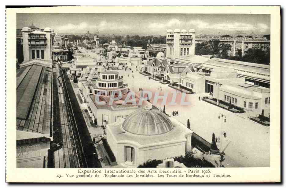 CPA Exposition Internationale des Arts Decoratifs Paris Vue generale de l Esplande des Invalides