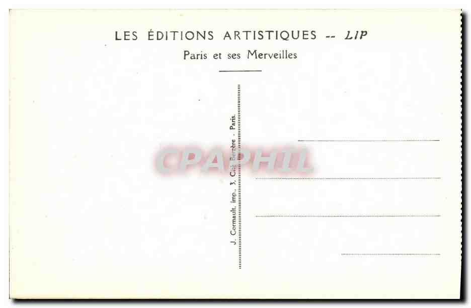 CPA Exposition Internationale des Arts Decoratifs Paris Les Peniches Poiret Amour Delices et Orgue — Rückseite