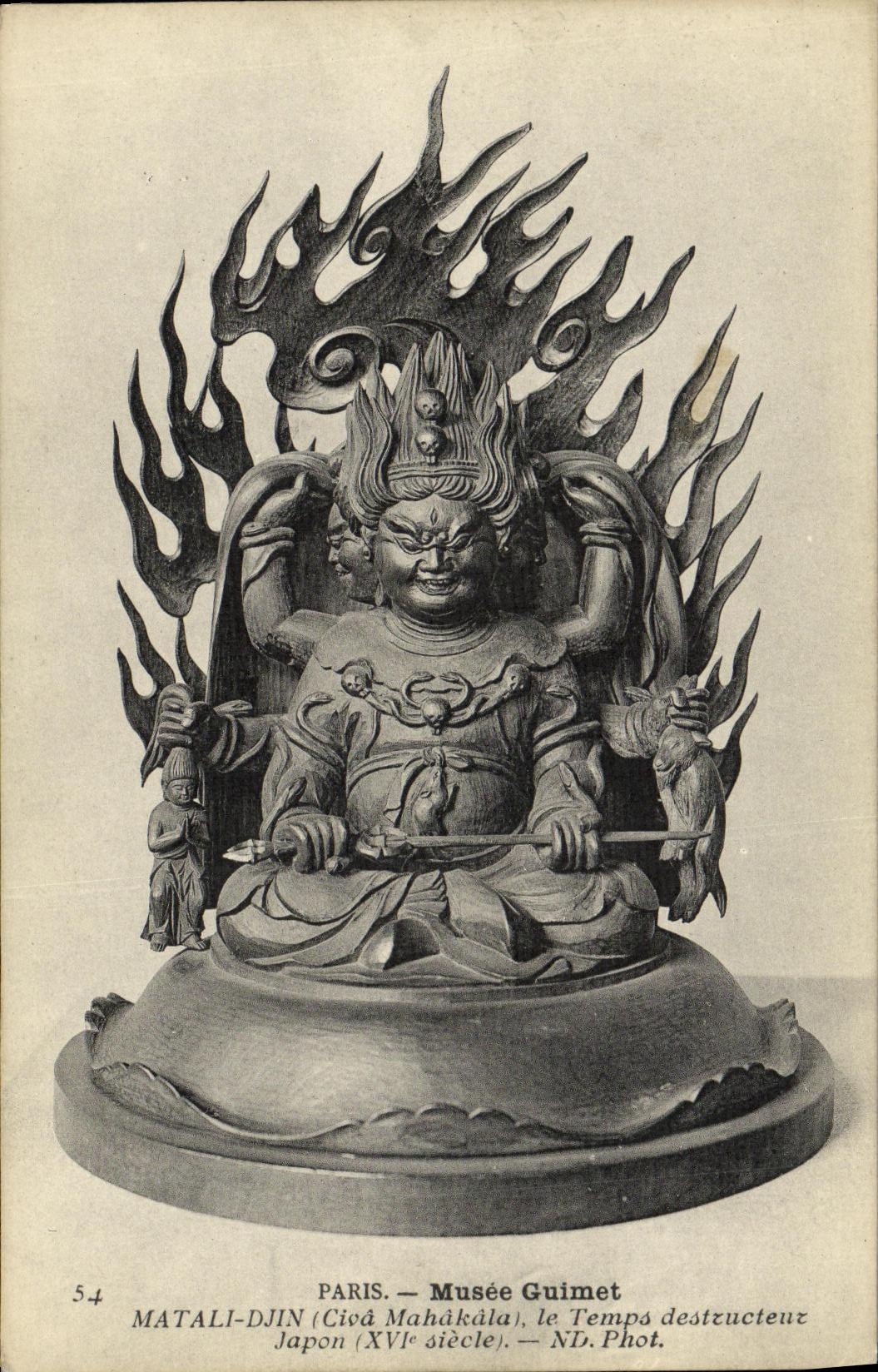 CPA Paris Musee Guimet Matali Djin Le temps destructeur Japon