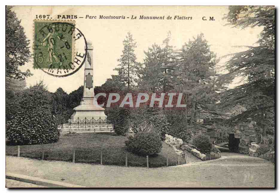 CPA Paris Parc Montsouris Le Monument de Flatters