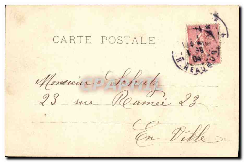 CPA Paris Vue aux Buttes Chaumont — Verso