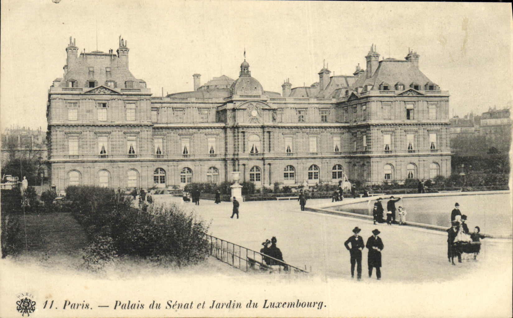 CPA Paris Palais du Senat et Jardin du Luxembourg