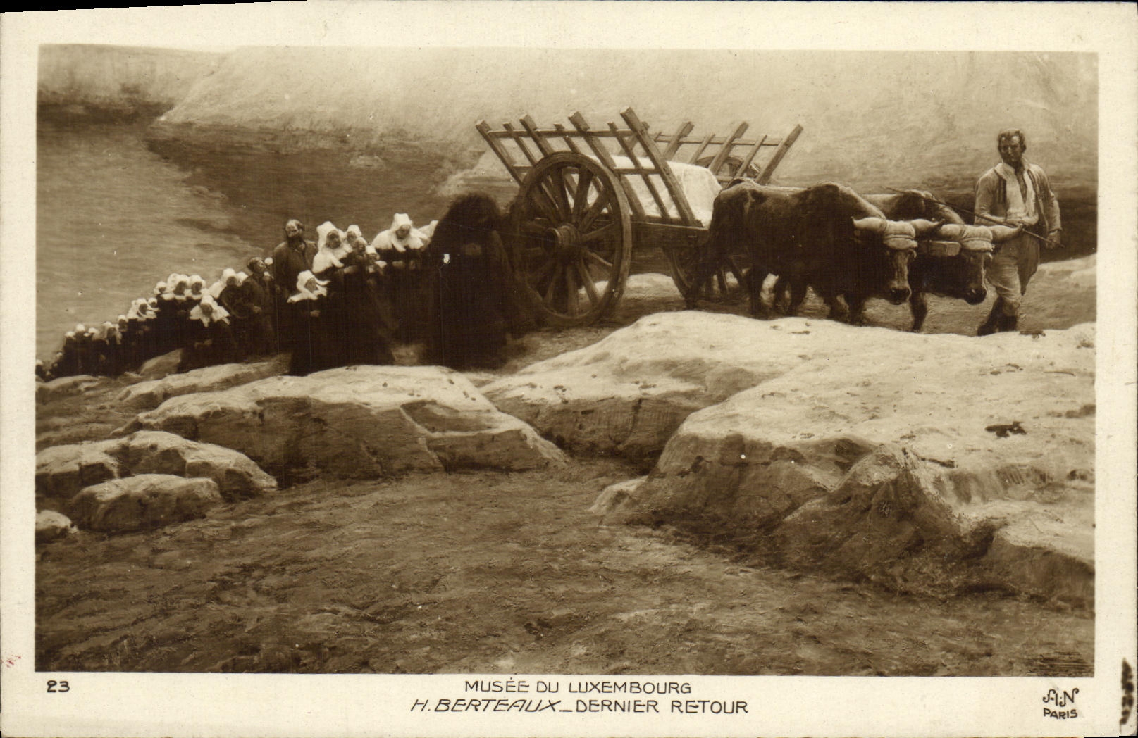 CPA Musee du Luxembourg Berteaux Dernier retour Boeufs
