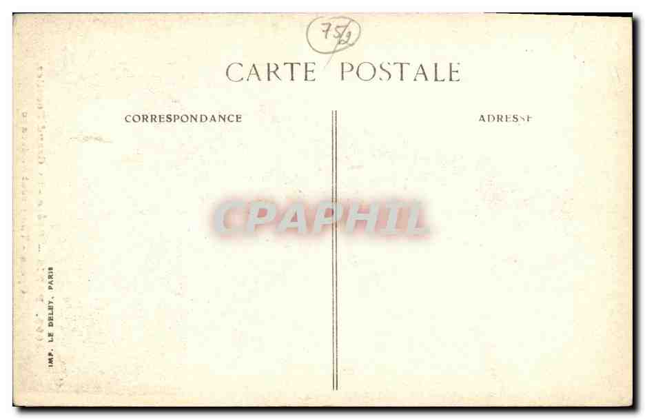 CPA Paris Opera Le Grand Escalier — Rückseite
