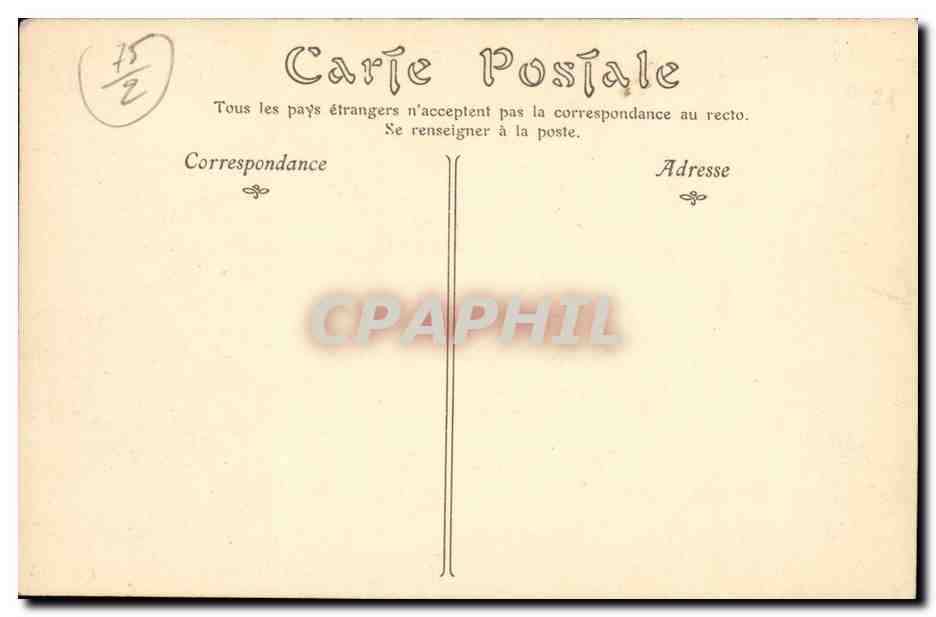 CPA Paris L Opera Academie Nationale de Musique — Rückseite