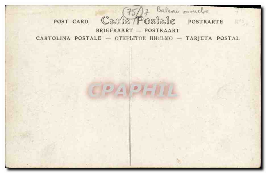 CPA Paris Le Pont Royal Peniche Bateau — Rückseite