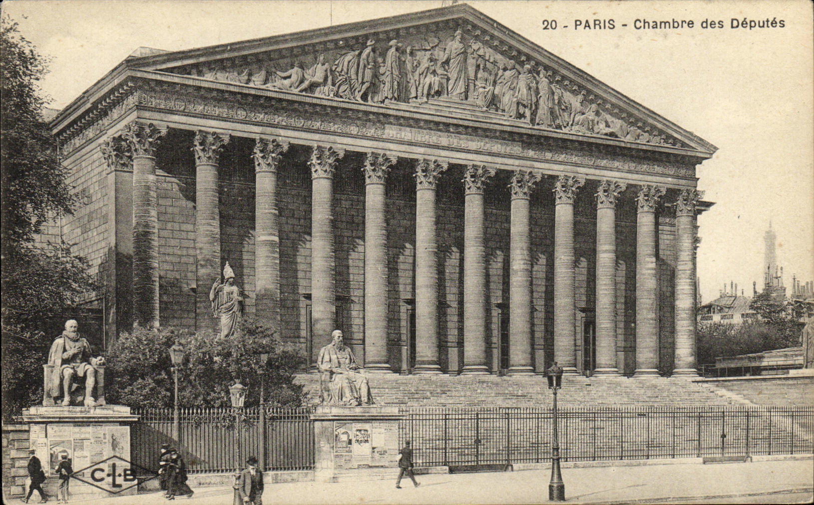CPA Paris Chambre des Deputes Tour Eiffel