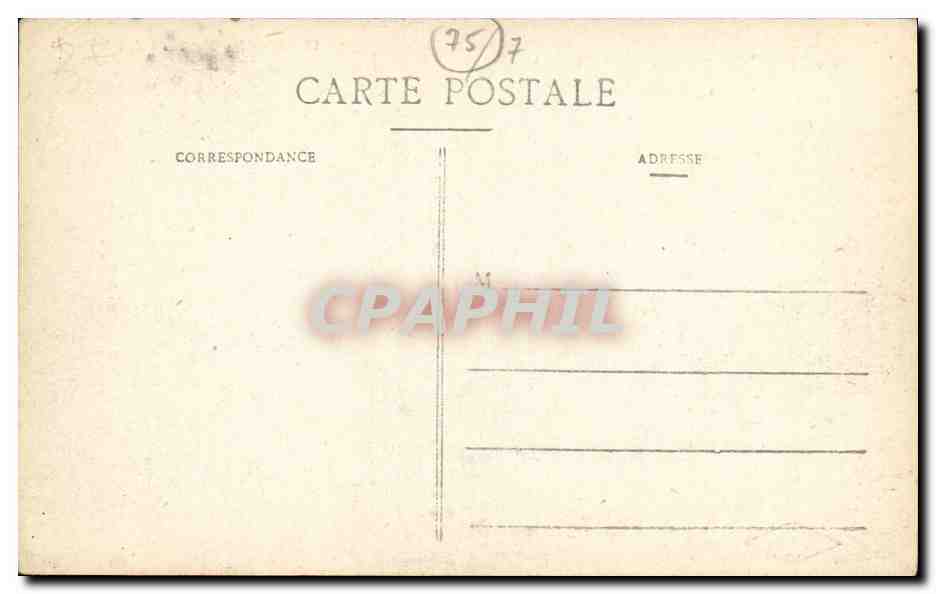 CPA Paris Chambre des Deputes Tour Eiffel — Rückseite